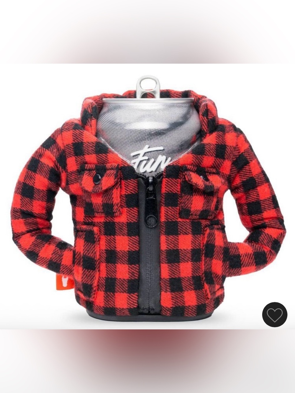 Puffin Drinkware - Buffalo Plaid Can Hoodie - Red